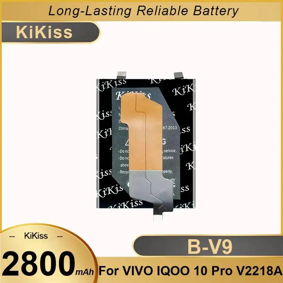 

Легкий 2800 мАч для Vivo Iqoo 10 Pro V2218A B-V9, высокоэффективный аккумулятор для мобильного телефона