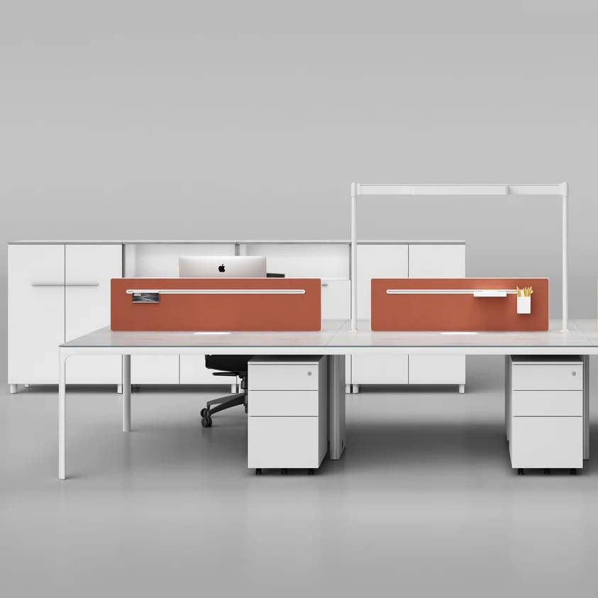 

Staff Office Desk Set Office Furniture Computer Table 4 Seater Workstation 6-person Office Workstation
