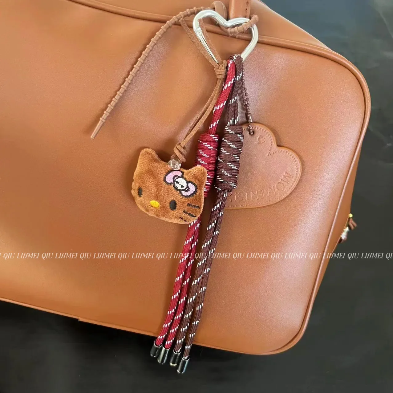 Ins Niche Personalized Keychain Bag Sausage Dog K T Pendant Couple Woven Hanging Rope Decoration Bag Accessories