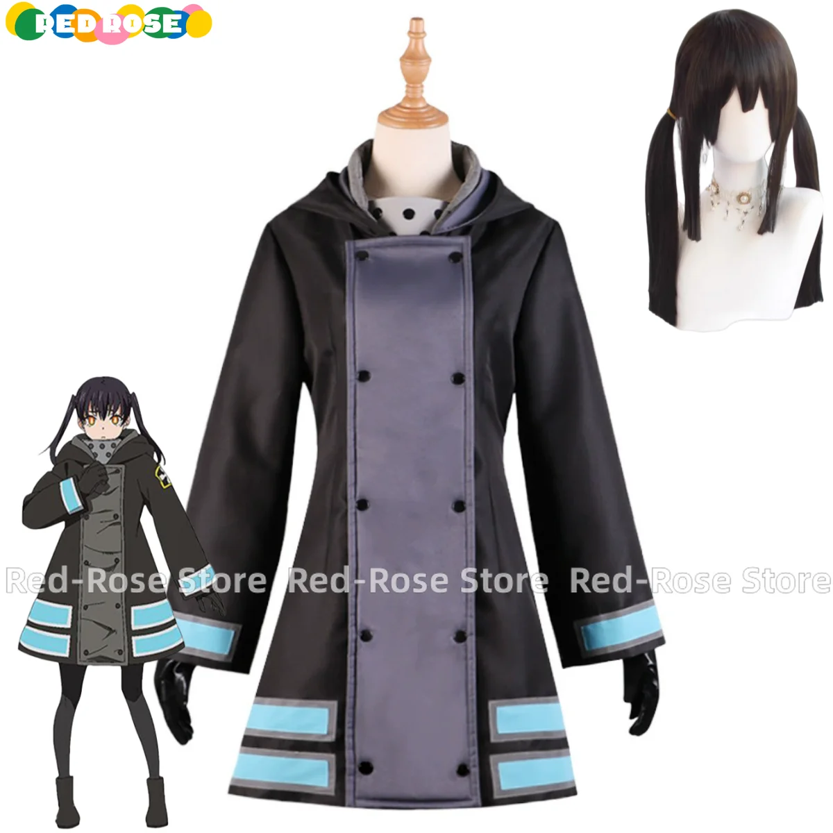 

Anime Season 2 Kotatsu Tamaki Cosplay Costume Winter Trench Coat Skirt Uniform Wig Adult Woman Sexy Christmas Suit