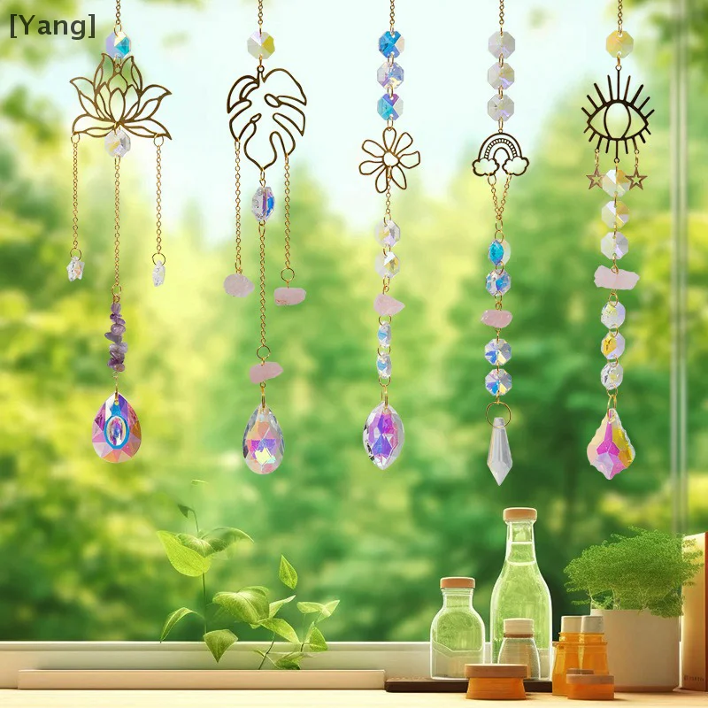 1Piece Hollow Out Metal Leaf Lotus Flower Lighting Pendant Wind Chime Window Decoration Pendant Suncatcher Gardening Crafts