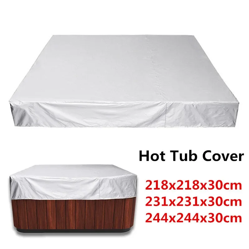 

3-стильный чехол для гидромассажной ванны, большой прочный, с защитой от ультрафиолета, для спа-цены на открытом воздухе, для гидромассажной ванны, пылезащитный колпачок, чехол для спа 218/231/244*30 см