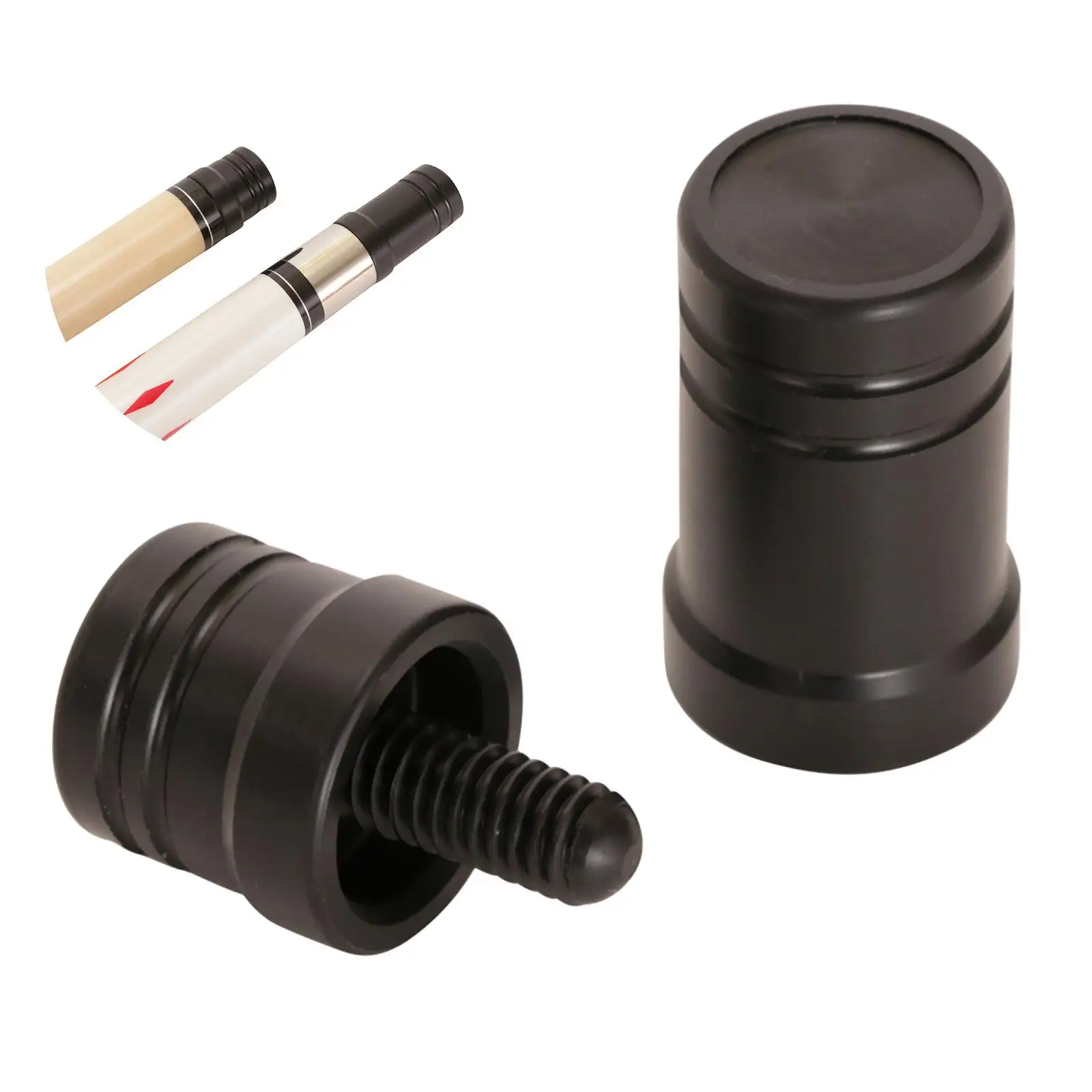 

Protective Joint Caps Set for Billiard Cue Stick Black Plastic Billiard Accessories for Table Games