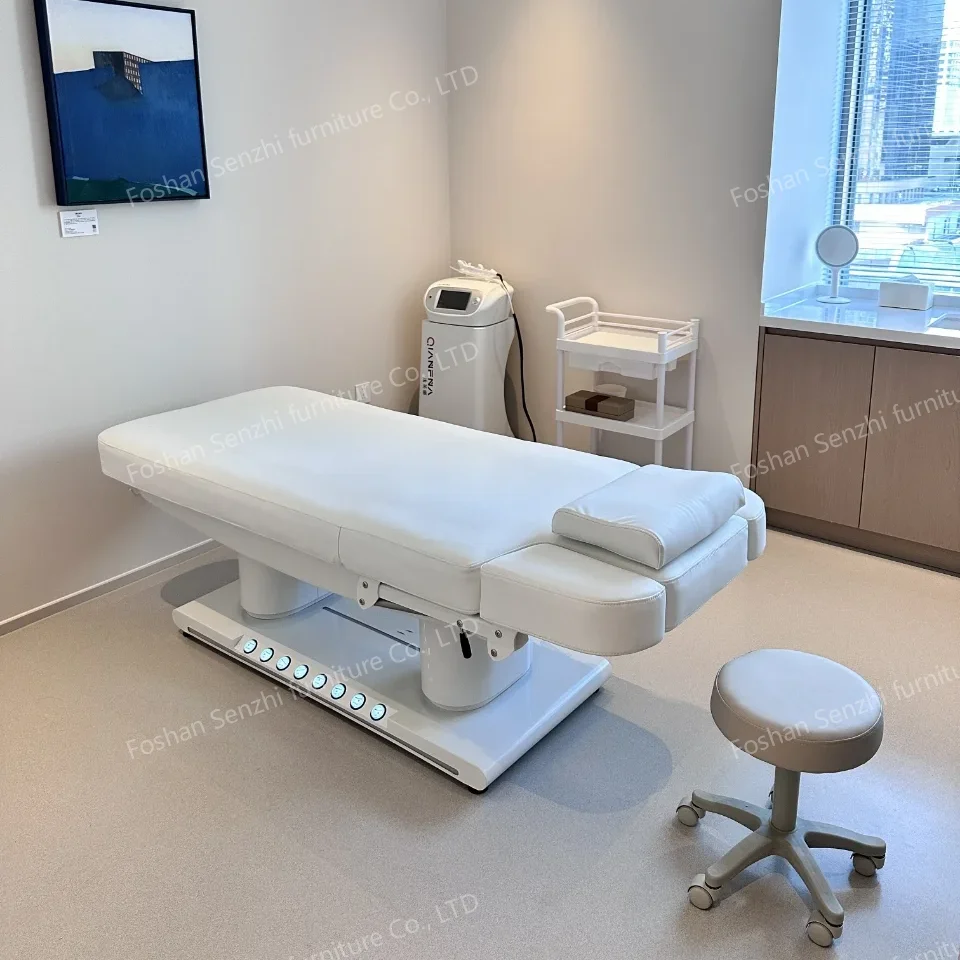 

Luxury Facial Electric Beauty Bed 4 Motor Massage Bed Beauty Salon Dedicated Eyelash Bed With Lamp