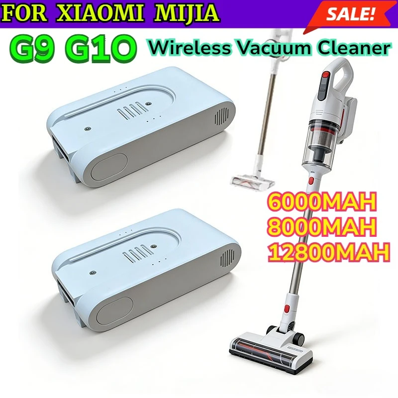 

25.2V Rechargeable Lithium Ion Battery Pack 6800-12000mAh for Xiaomi Mijia G9 G10 Wireless Vacuum Cleaner Accessories
