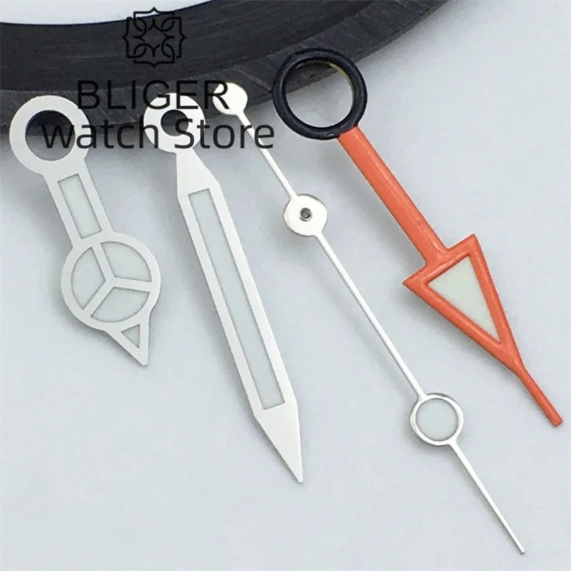 ブラジャー-男性用自動移動時計、発光ハンド、ローズゴールド、オレンジ、青、gmt、nh34a、nh34に適合