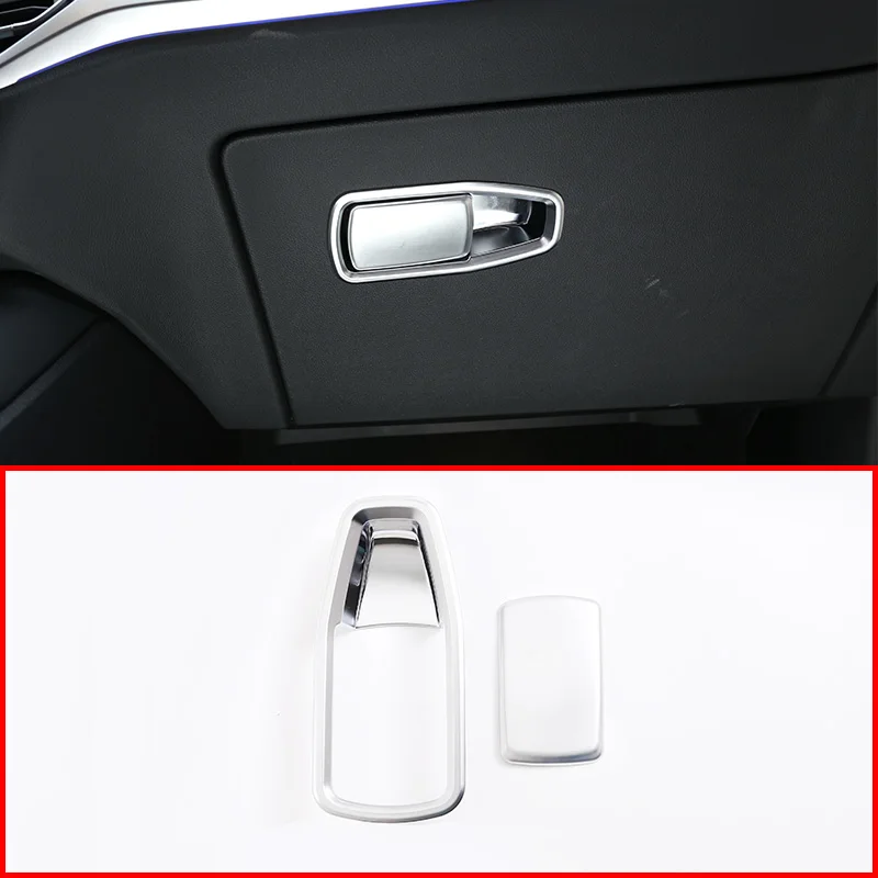 For BMW 3 Series G20 G28  2020 Car Interior ABS Co-pilot Glove Box Handle Cover  Trim Accessories