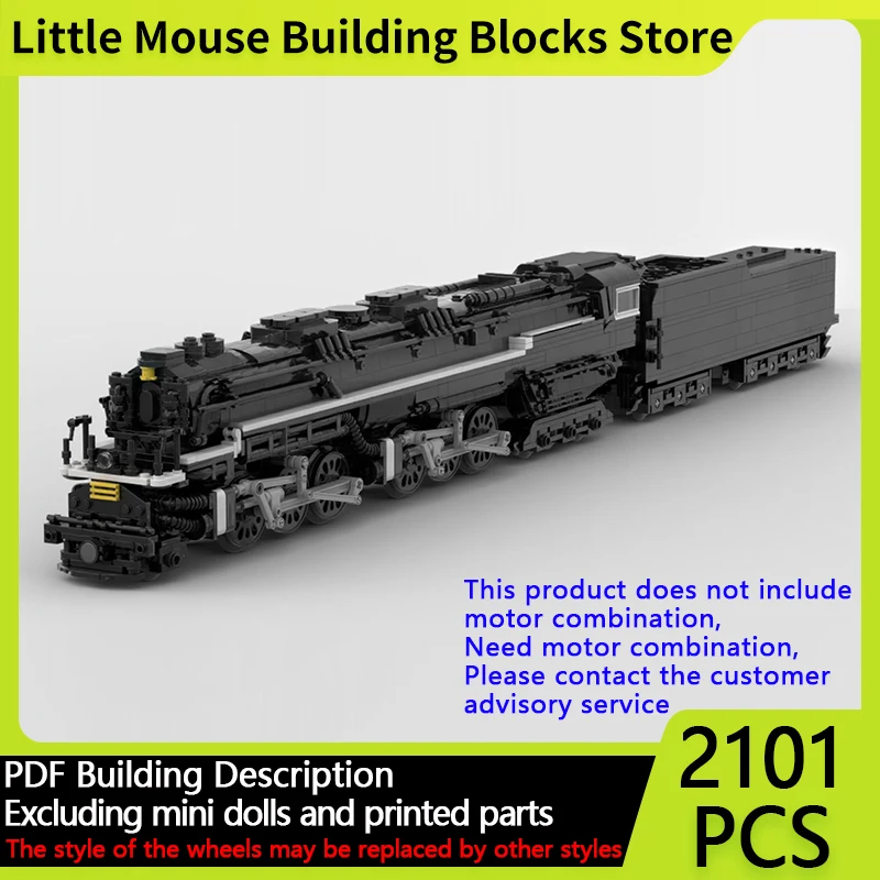 

City Car Model MOC Building Bricks Class H-8 Steam Locomotive Modular Technology Gifts Holiday Assemble Children Toys Suit