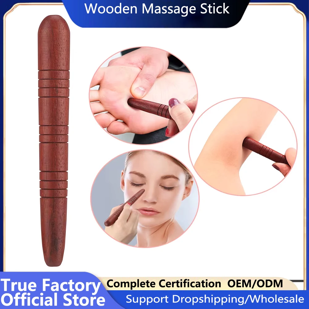 Wooden Massage Stick Dredge Meridian Foot Body Relaxation Multifunctional Stimulating Acupoint Stick Manual