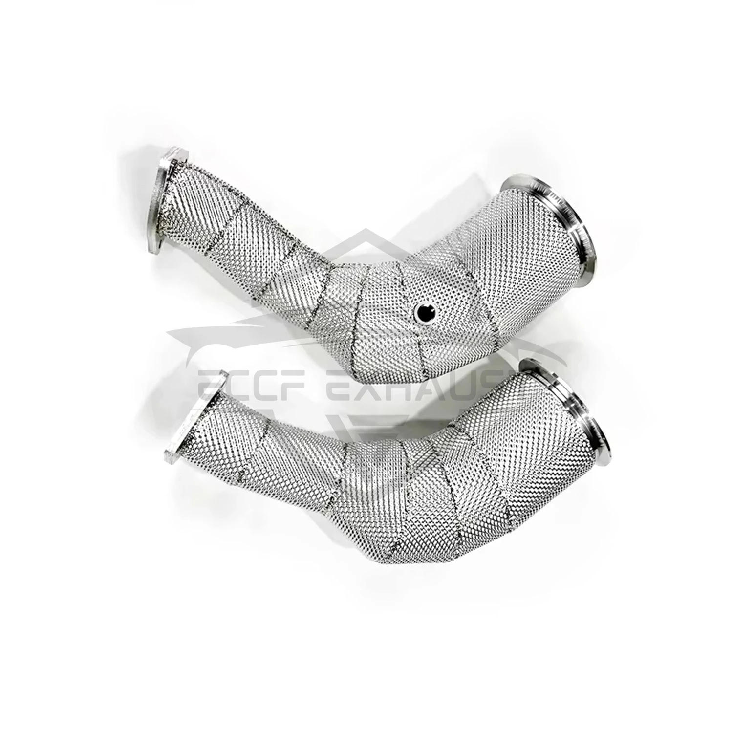 

Stainless Steel Downpipe With Heat Shield For Audi RS4 RS5 2.9T Aggressive Exhaust Sound High Flow Performance Upgrade