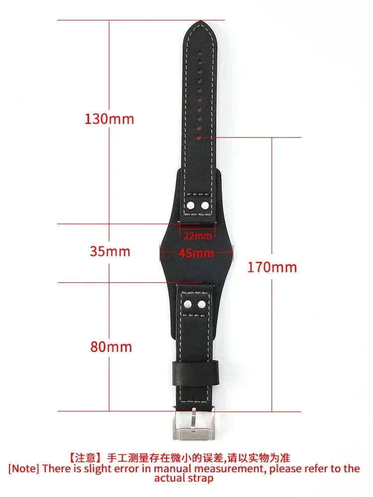 Genuine Leather Integrated Cowhide Waterproof Soft Comfortable 22mm Watchband for Fossil Ch3051 Ch2564 Ch2565 Ch2891 Series Tray