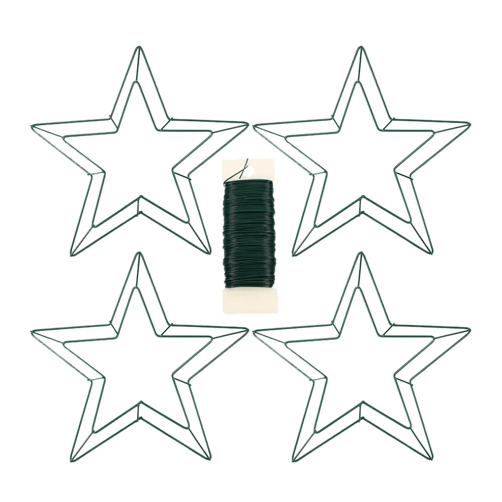 

1Set Star Wreath Frame DIY Iron Metal Garland Frame for Christmas Decor Craft Projects Holiday Floral Wreath Making