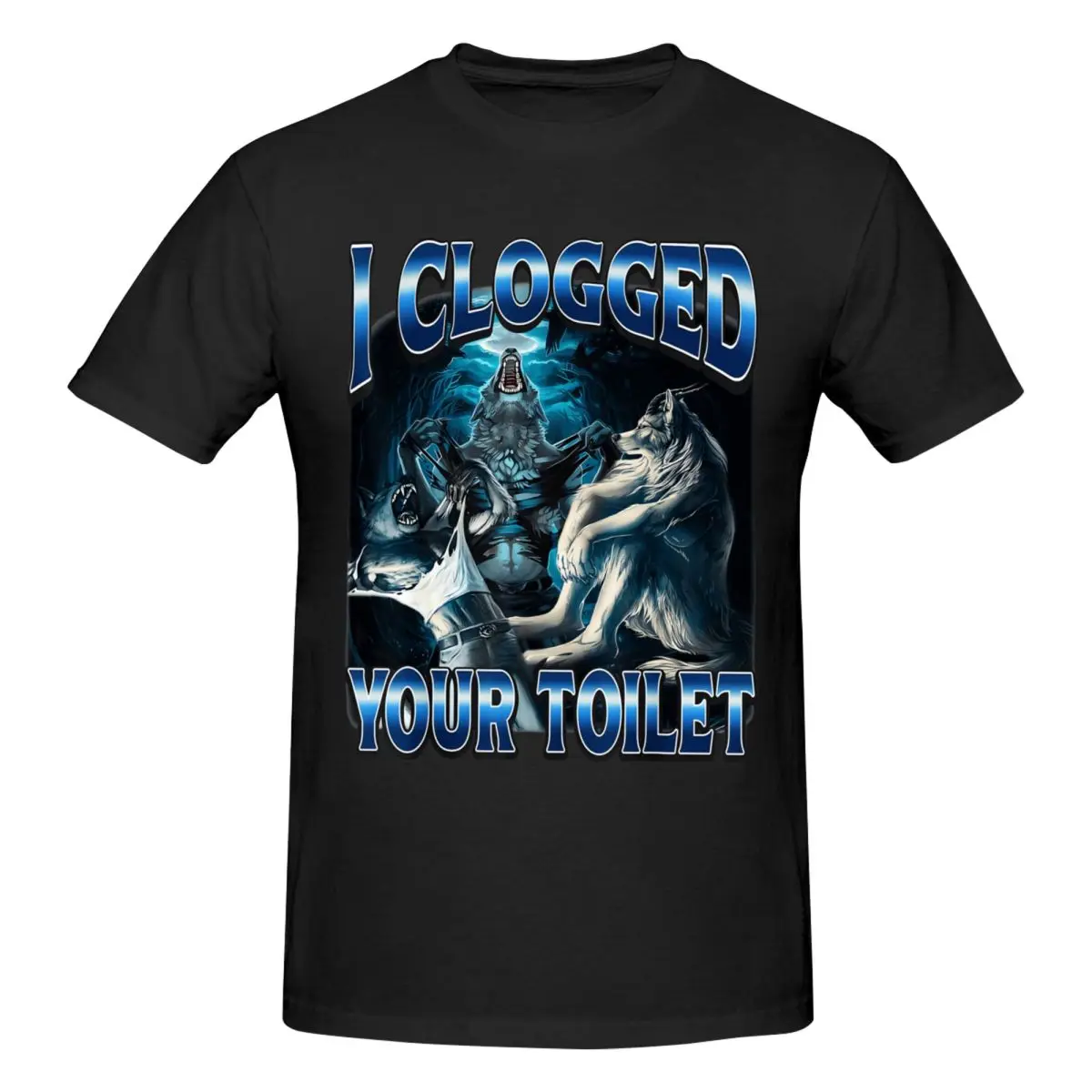 Men I Clogged Your Toilet Funny Vintage T Shirt Streetwear Cotton Shirt Men