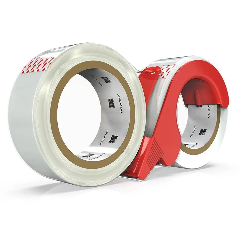 

Прозрачная упаковочная лента с диспенсером (2 шт. в упаковке), 110 ярдов (всего), 1,88 дюйма x 55 ярдов, запасные рулоны для упаковки и отправки почты