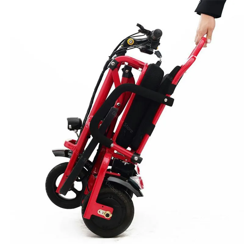 Folding Lightweight Electric Mobility Scooter Travel For Elderly 350W Electric Tricycle For Adult 3 Wheels Battery Removable