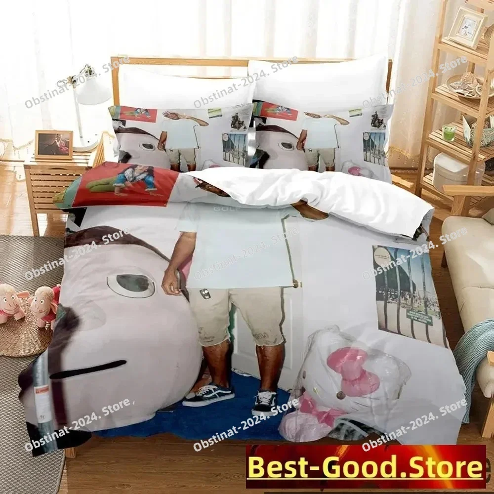 

3D Tyler The Creator Rapper Bedding Set Printed Comforter Quilt Bed Cover Duvet Cover Pillow Case 3 Pieces Sets Kids Adult Size