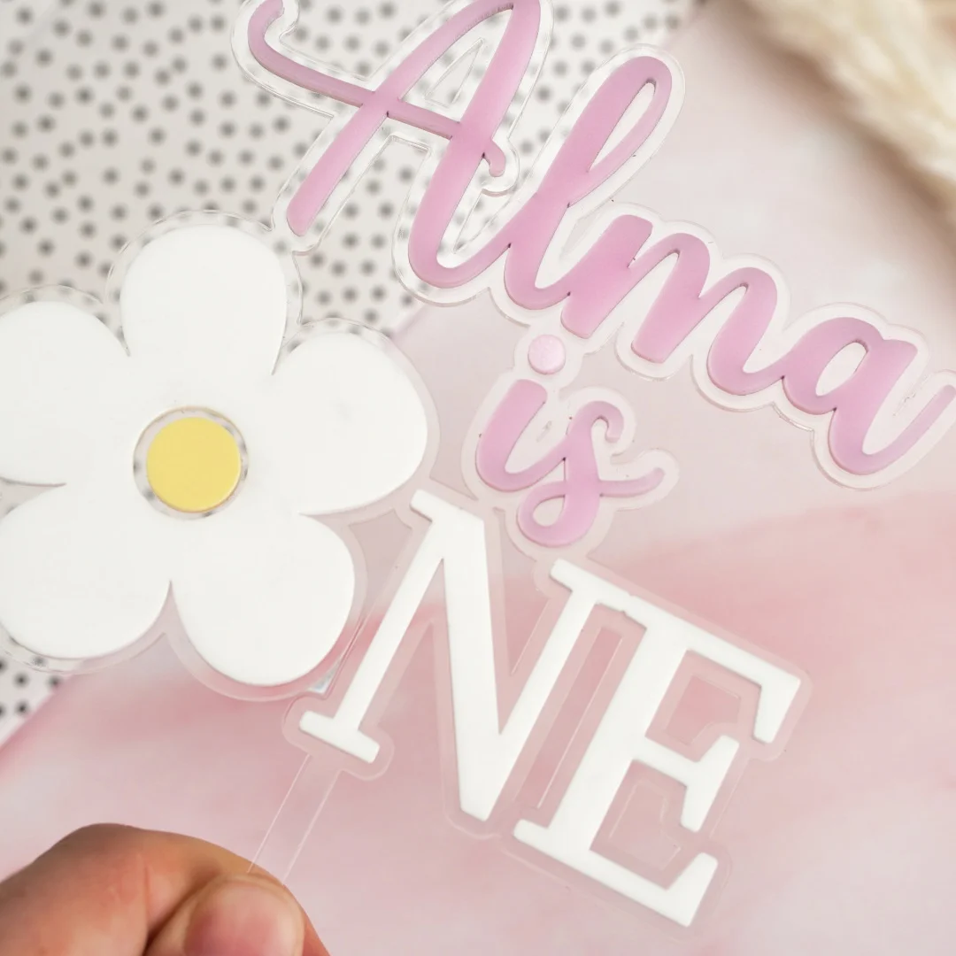 تزيين الكيك المخصص - قطعة واحدة من ملحقات PMMA الدافئة اللطيفة المحفورة بالليزر لأعياد الميلاد والأطفال والهدايا الحلوة، Da #4