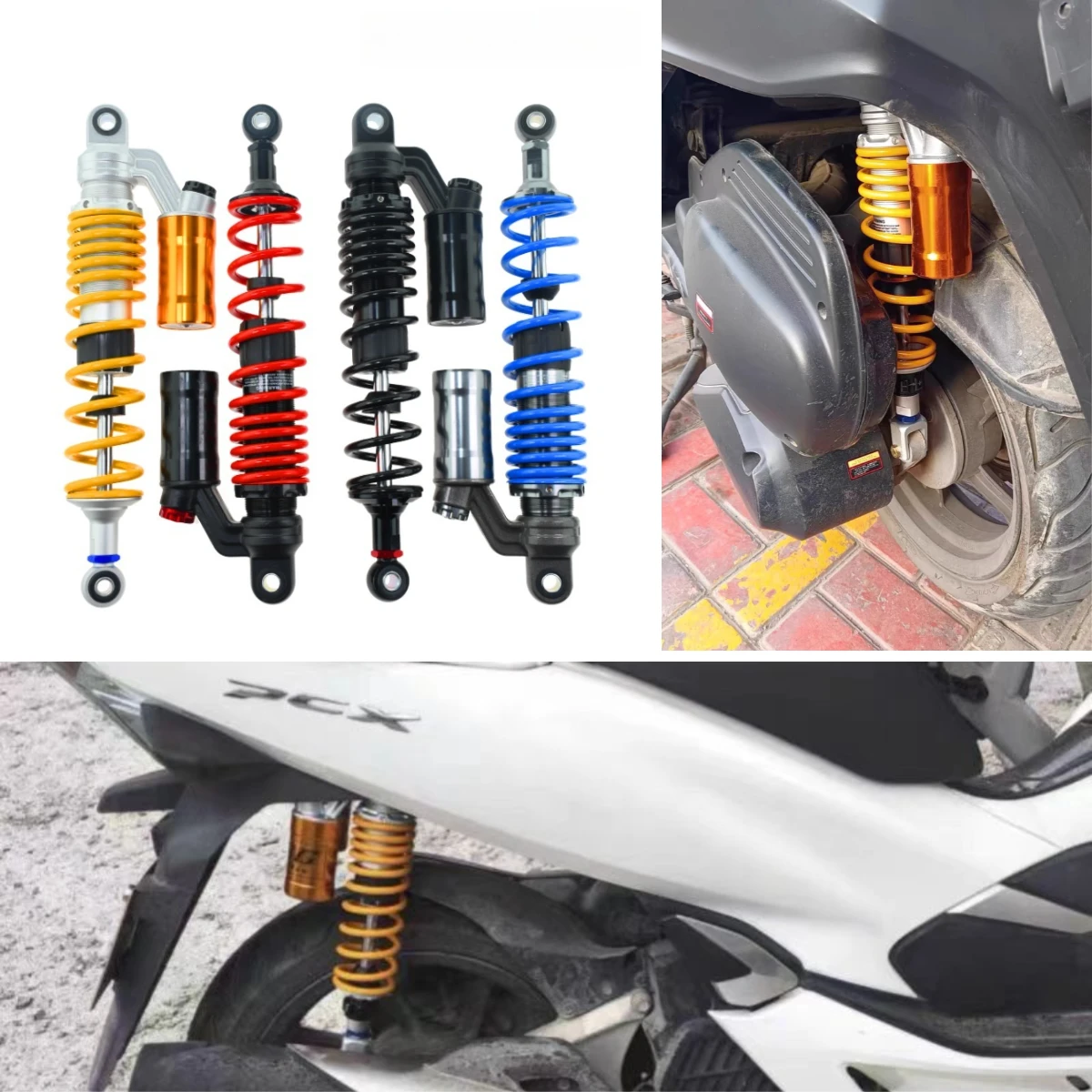 

Universal 360MM Motorcycle Shock Absorber Suspension Damper Spring Modified Moto Accessories