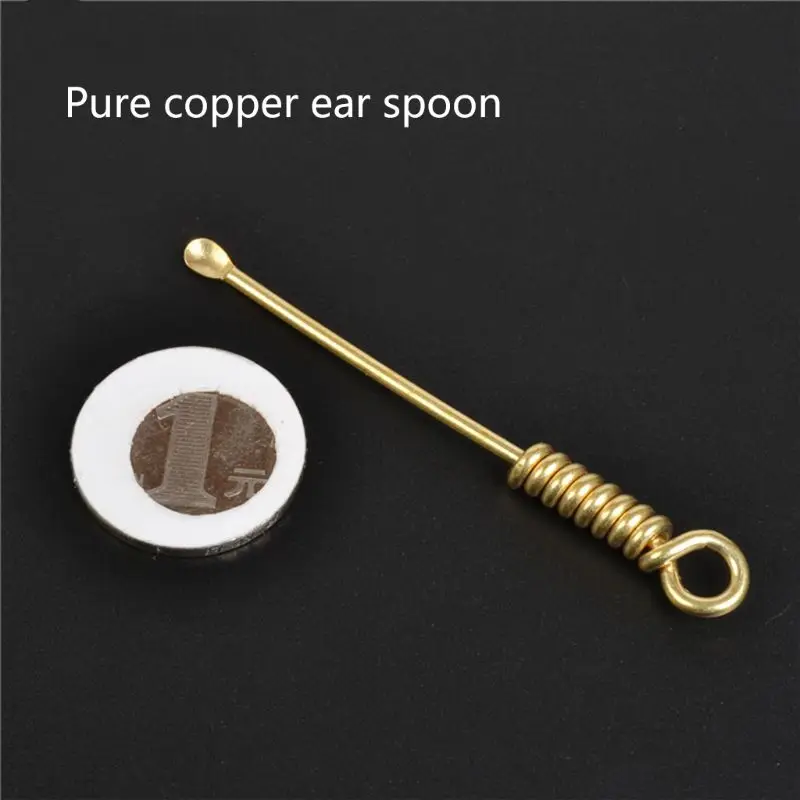 Handmade Brass Ear Cleaner Earwax Spoon Earpick Portable