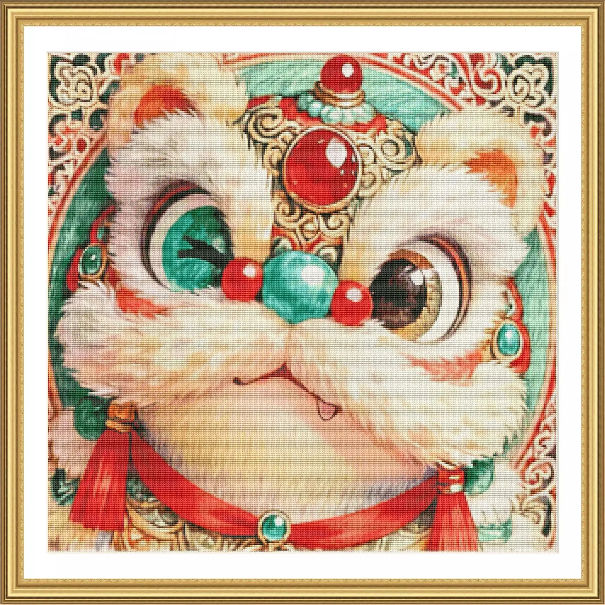 

ZZ8048 Lion Dance 11CT 14CT 16CT 18CT Print On Canvas Cross Stitch DIY Set Kit Needlework Embroidery 99 Colors