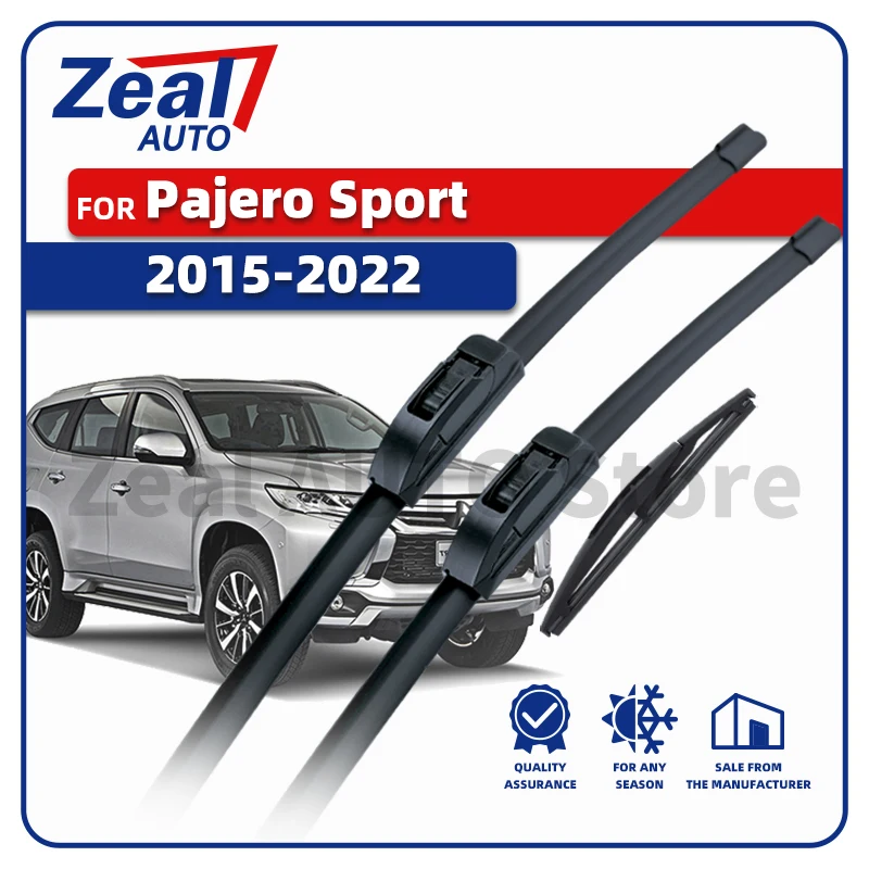 

LHD Front Rear Wiper Blades For Mitsubishi Pajero Sport 2015-2022 Montero Shogun Sport Windshield 22"+18"+10" Brush Accessories