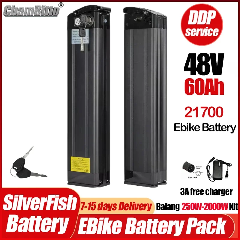 

Аккумулятор для электронного велосипеда 48 В, аккумулятор для электрического велосипеда Akku Accu 52 В 2000 Вт, двигатель 60 В, 20 Ач, 30 Ач, 40 Ач, 72 В, 50 Ач, 1000 Вт, литиевая батарея