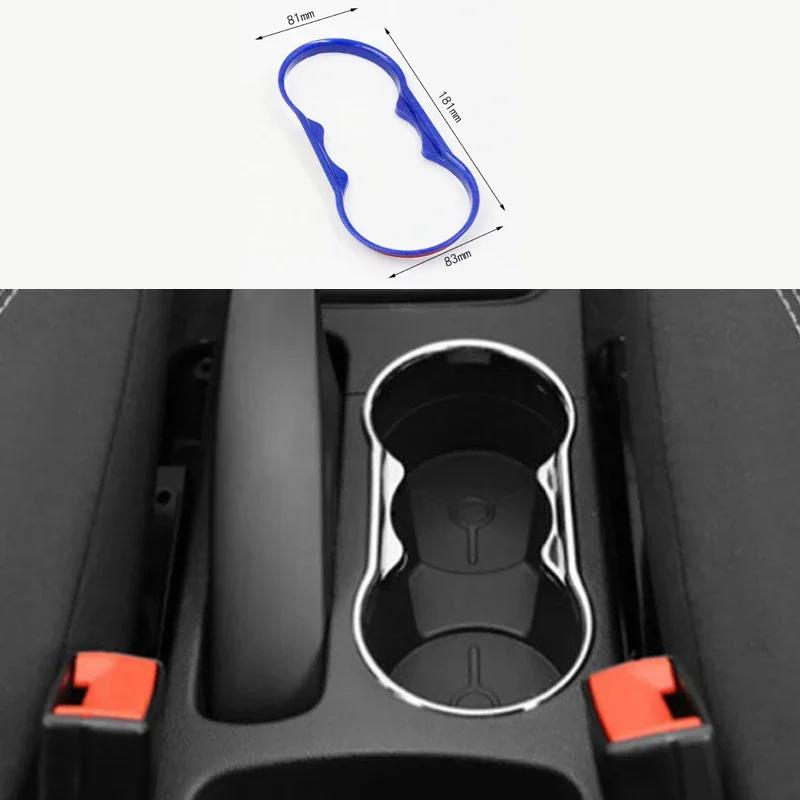 For Ford Fiesta 2009 - 2013 for Ford Focus 2 2005-2012 ABS Water Cup Protection Trim Cover Sticker car accessories voiture