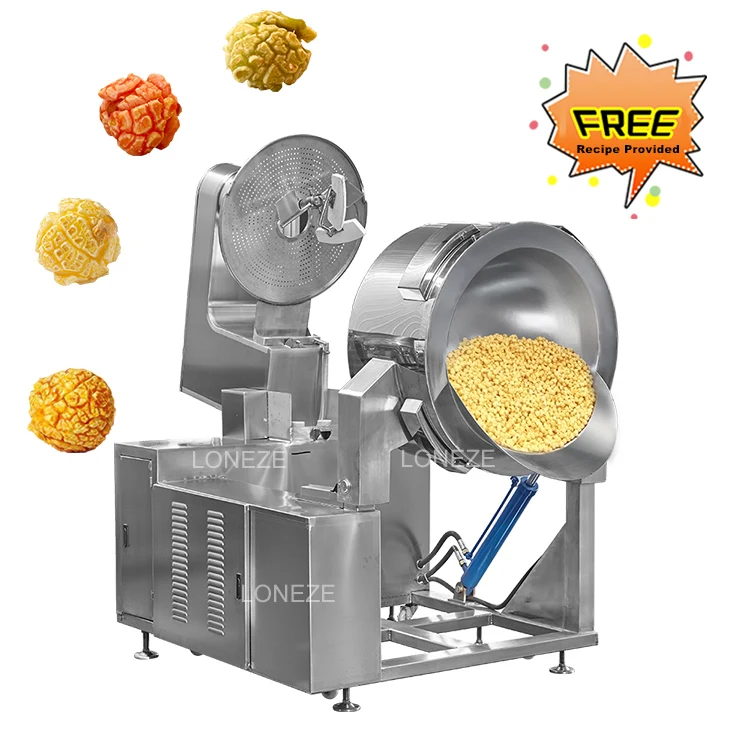 Boa qualidade grande automático comercial elétrico pipoca de milho cogumelo doce caramelo pipoca que faz a máquina preço