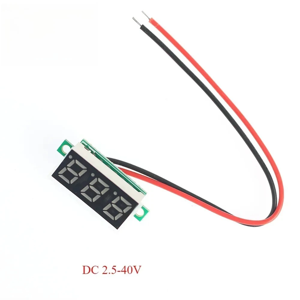 DC 0-100V LED Digital Display Voltmeter 0.28 Inch Mini Voltage Tester Red/Yellow/Green/Blue Display Meter Detector Monitor Tools