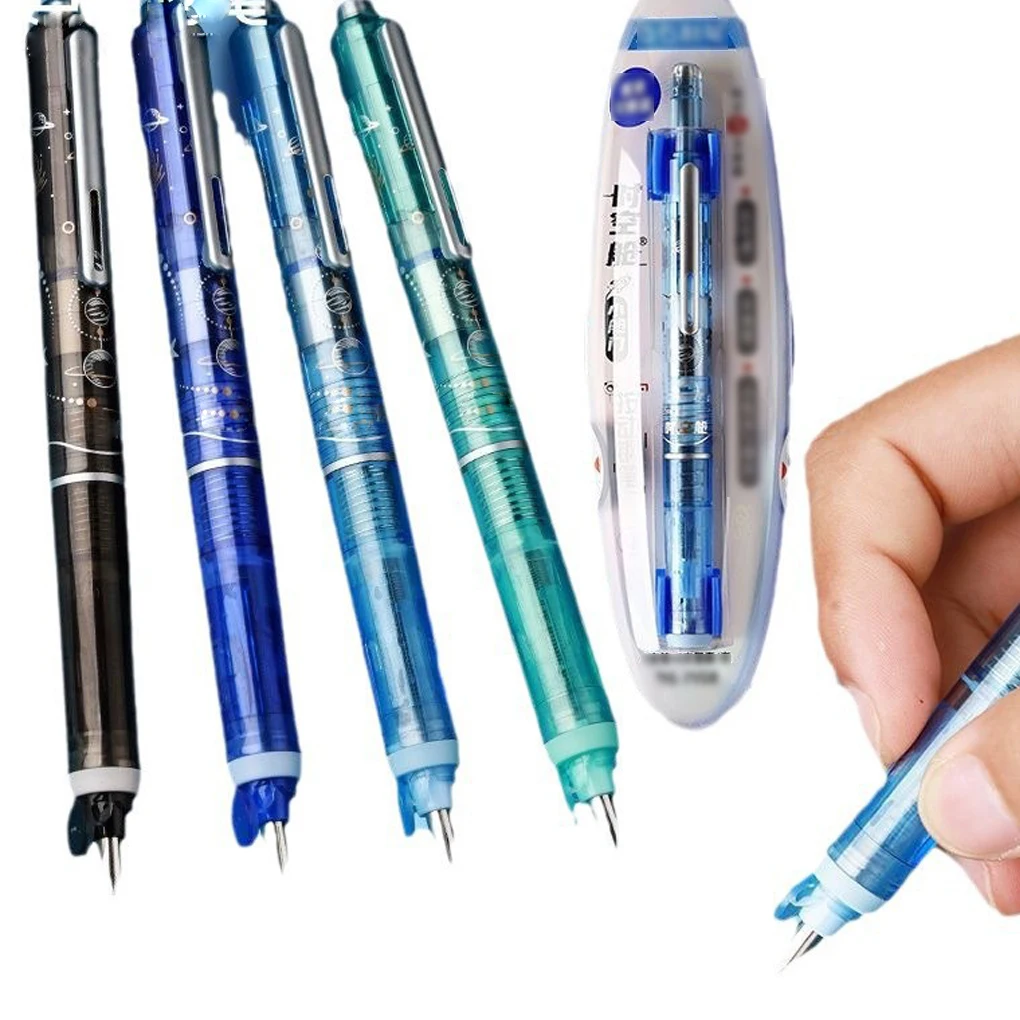 

Retractable fountain includes with transparent barrel without writing, a good gift for writing enthuasts Deep