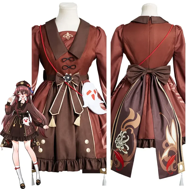 Genshin impact Hulao Hu bundled cosplay costume lolita dress outfits Halloween carnival suit