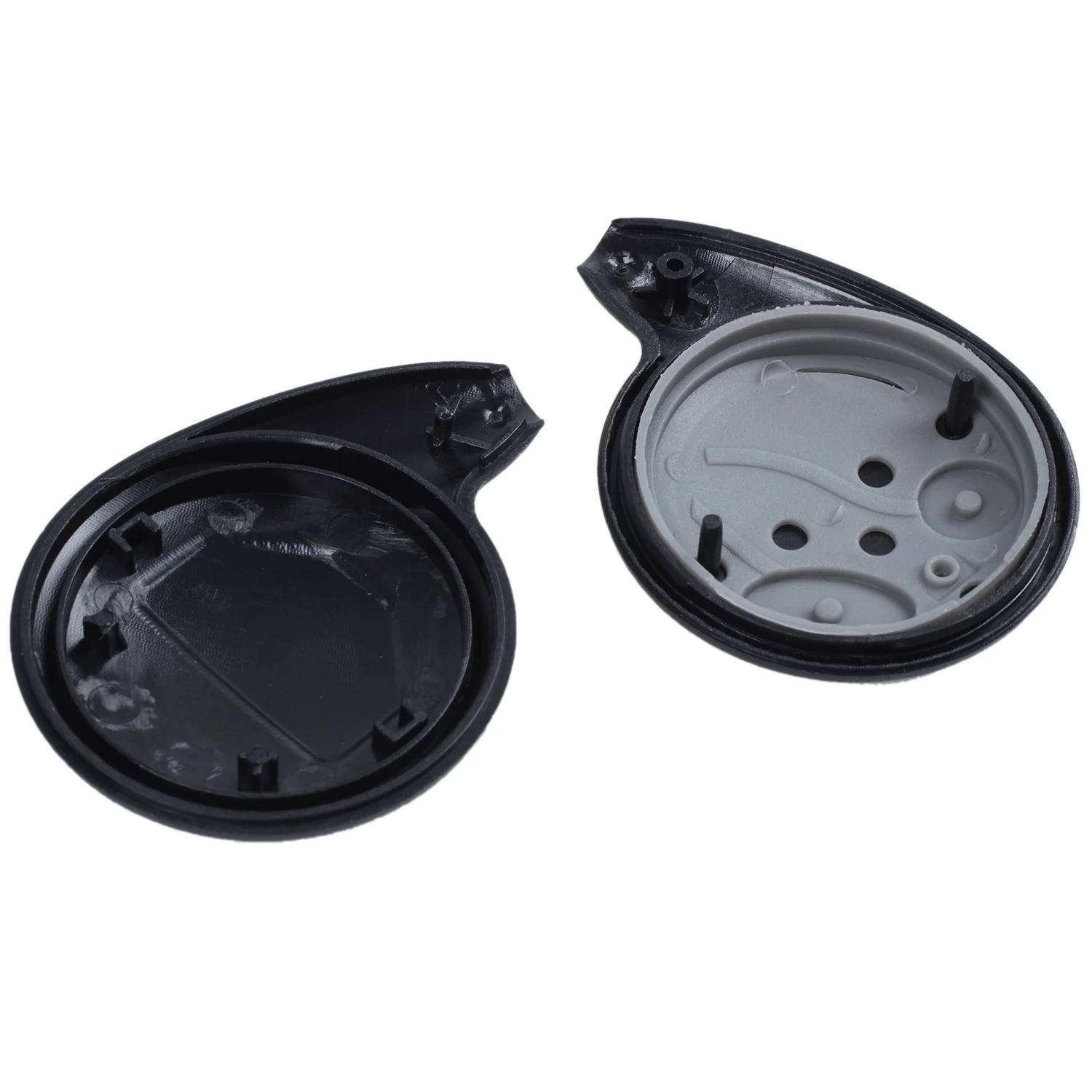 2ปุ่มเคสกุญแจรีโมทคอนโทรลเคสกุญแจสำหรับ Cobra ALARM FOB ไม่มีแบตเตอรี่สีดำ