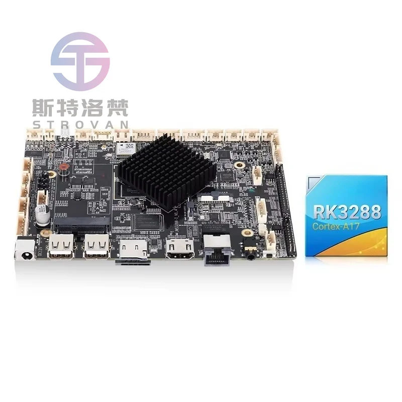 Android Board Industrial Control Lvds Digital Signage Mainboard Quad Core 2gb/4gb Linux ARM RK3288 Motherboard