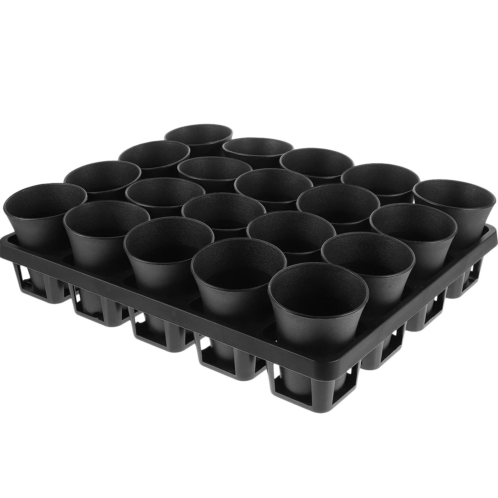 

1 set Succulent Nursery Pots Small White Mini Flowerpot with Tray for Cactus Planting Container Garden Supply Storage Box