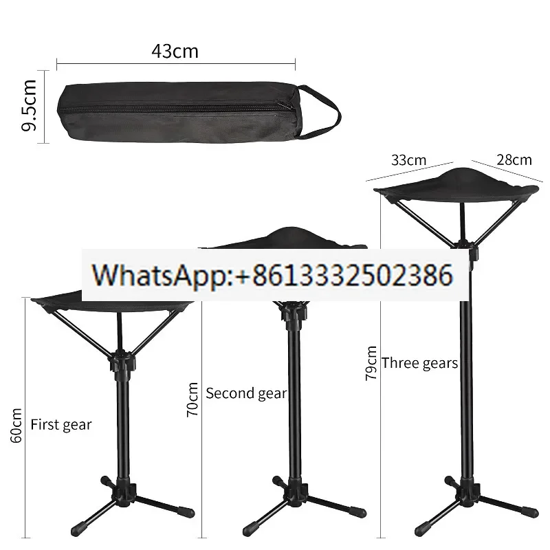 

Уличный телескопический складной стул, портативный стул Maza из нержавеющей стали для кемпинга, скамейка, рыболовный стул