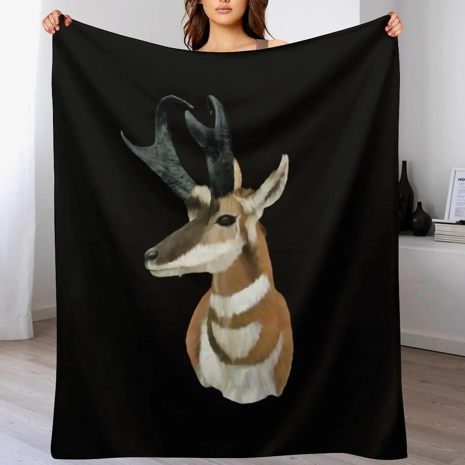 Pronghorn Antelope Throw Blanket Decorative Sofas Blankets Sofas Of Decoration Blankets