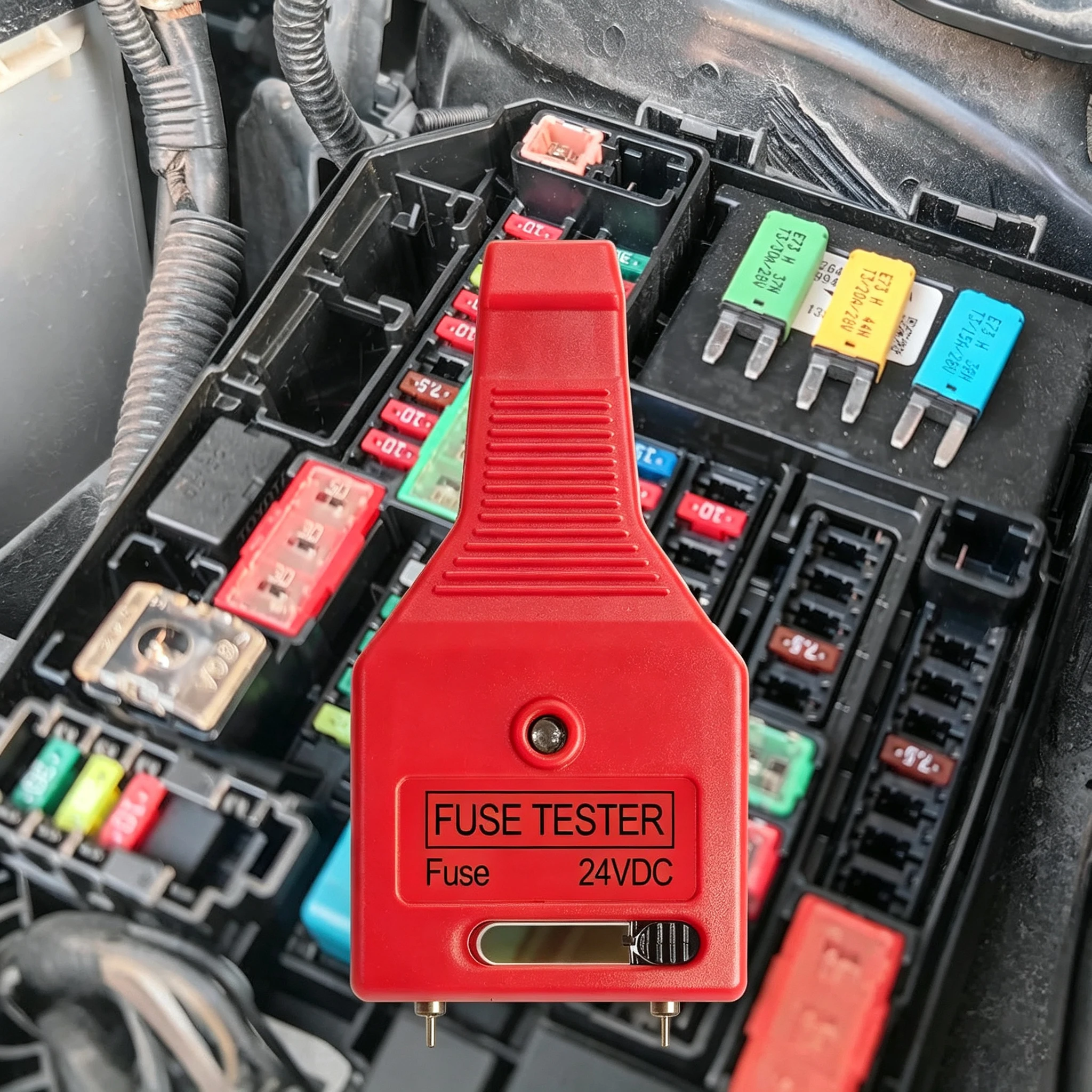 DC 24V Kfz-ATO/ATC-ATM-Flachsicherungstester-Werkzeug für Mini-/Standard-Flachsicherungen mit LED-Anzeige – Detail 1