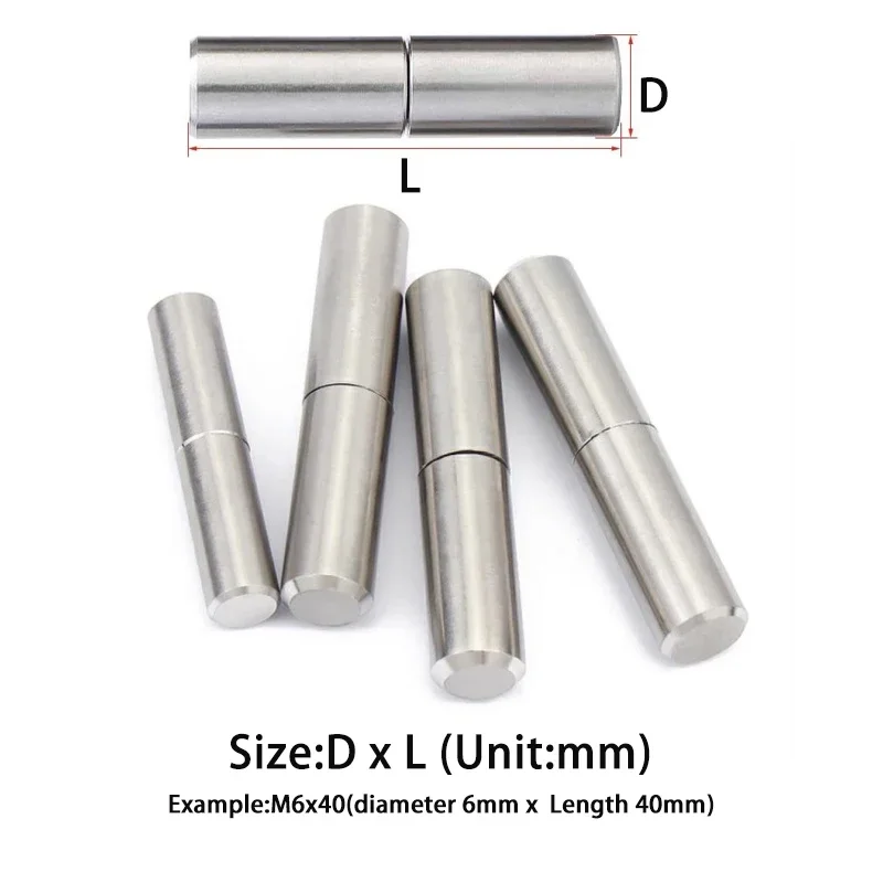 Welded Hinged Cylindrical Removal Door Shaft Hinges Dia 6-30mm 304SS Home Gate Window Part Male to Female Steel Hinge Pin