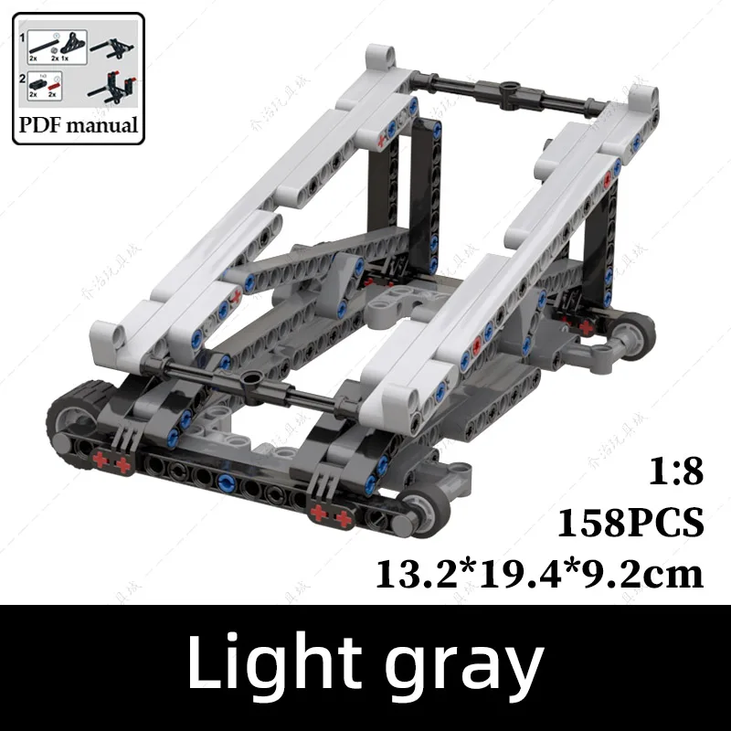 Keji MOC-45692 expositor para 1:8 super carro de corrida modelo acessório blocos construção tijolos kit crianças brinquedos meninos