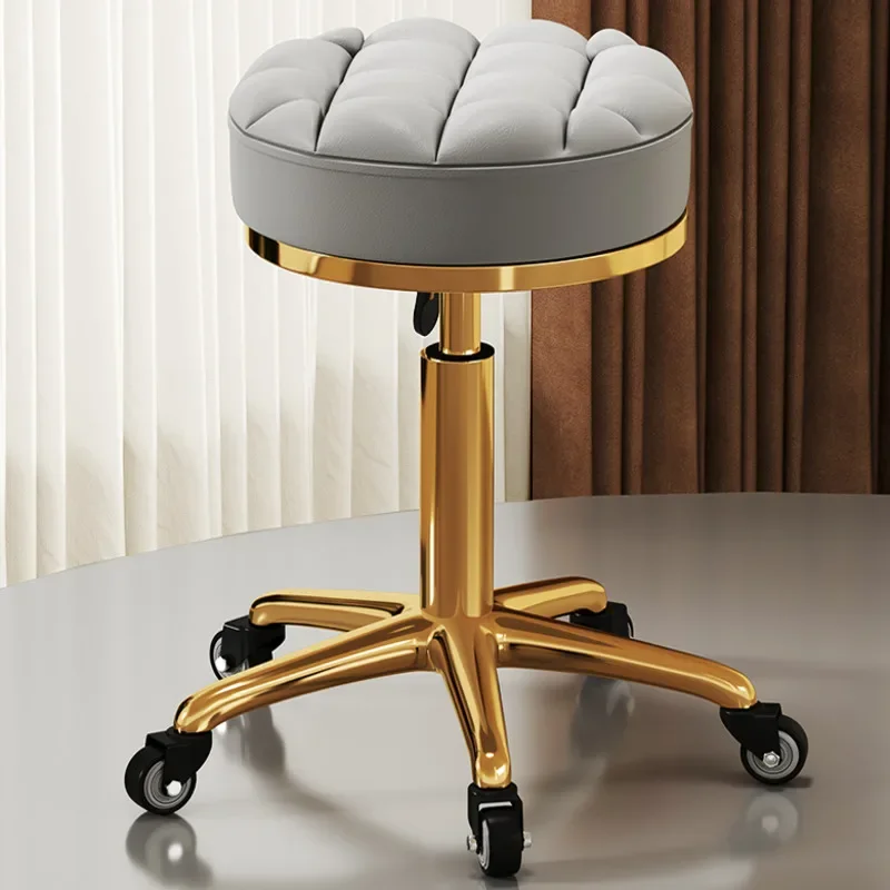 

Modern Simple Makeup Stool for Bedroom Beauty Salon Special Rotating Chair with Pulley Barber Shop Large Work Chair