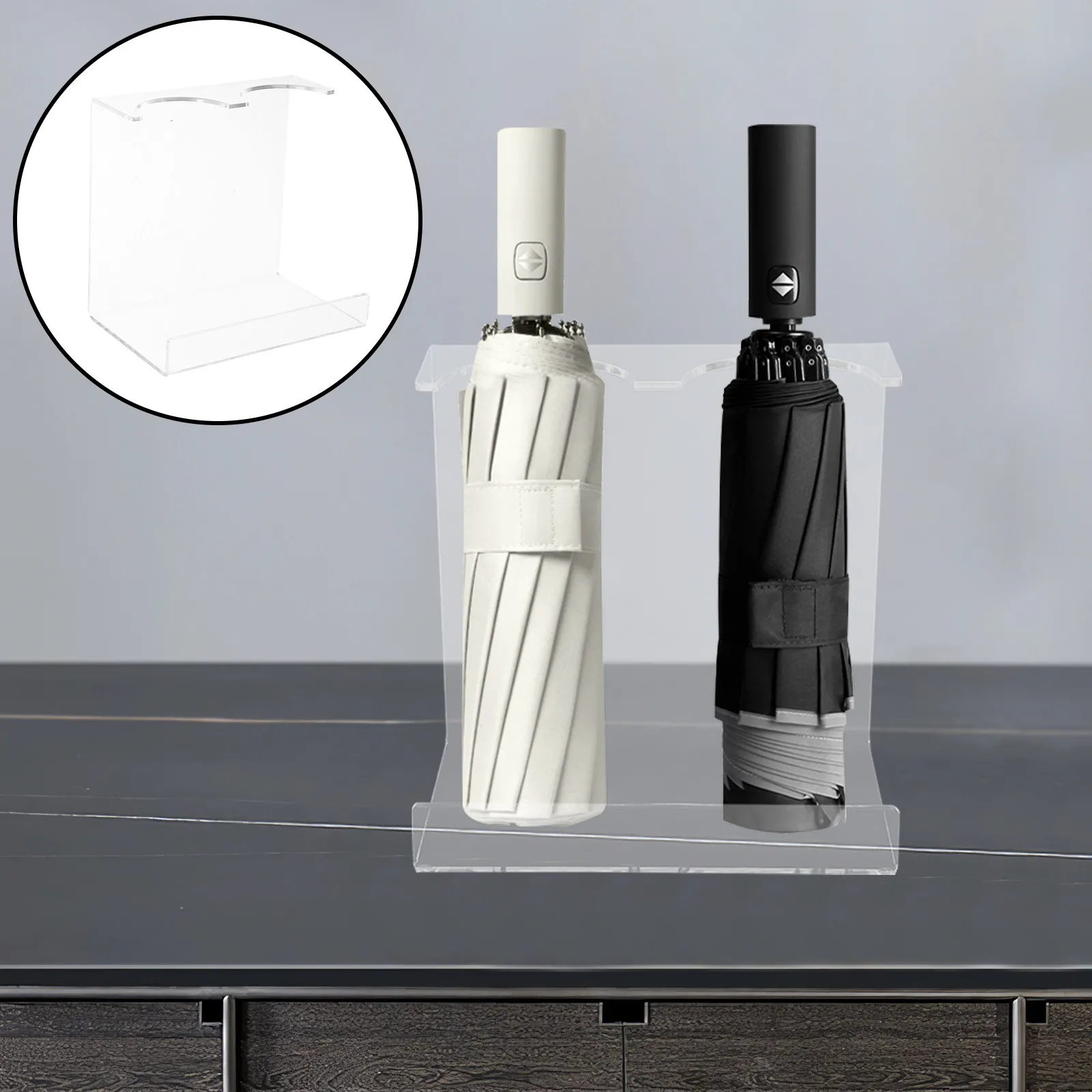 Acrylic Umbrella Display Stand with Multiple Slots for Supermarkets Retail Stores Entryway Hallway Shop Display Stands Stylish
