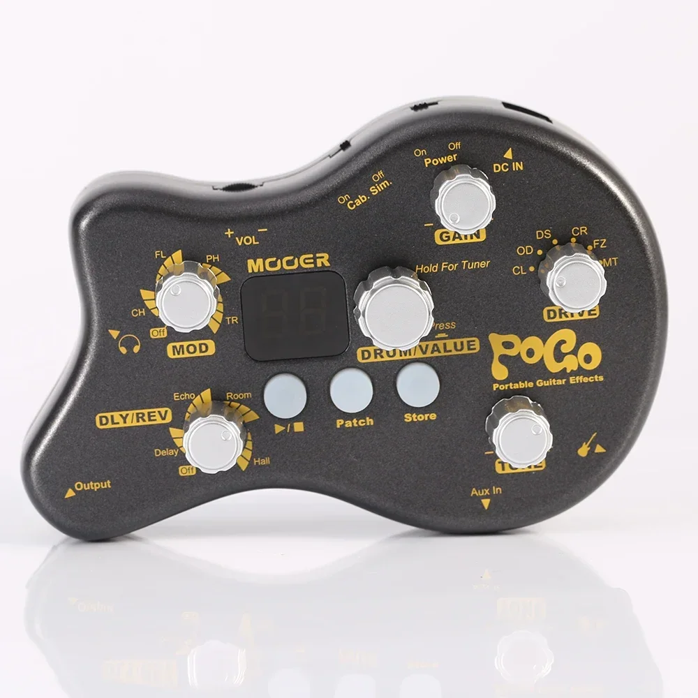 MOOER PE50 Pogo Black Guitar Effect Pedal Multi Effects Processor 15 Effect Types 40 Drum Rhythms Tuning Function Pedal Parts