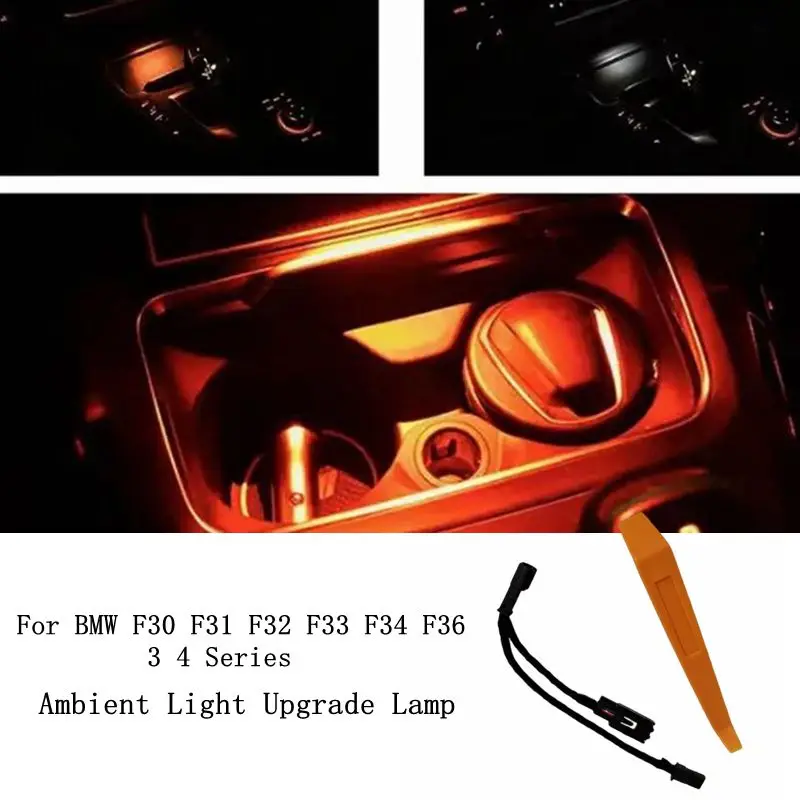 Car ashtray ambient light for BMW F30 F31 F32 F33 F34 F36 F80 3 4 Series Central Cup Holder Ashtray Ambient Light Upgrade Lamp