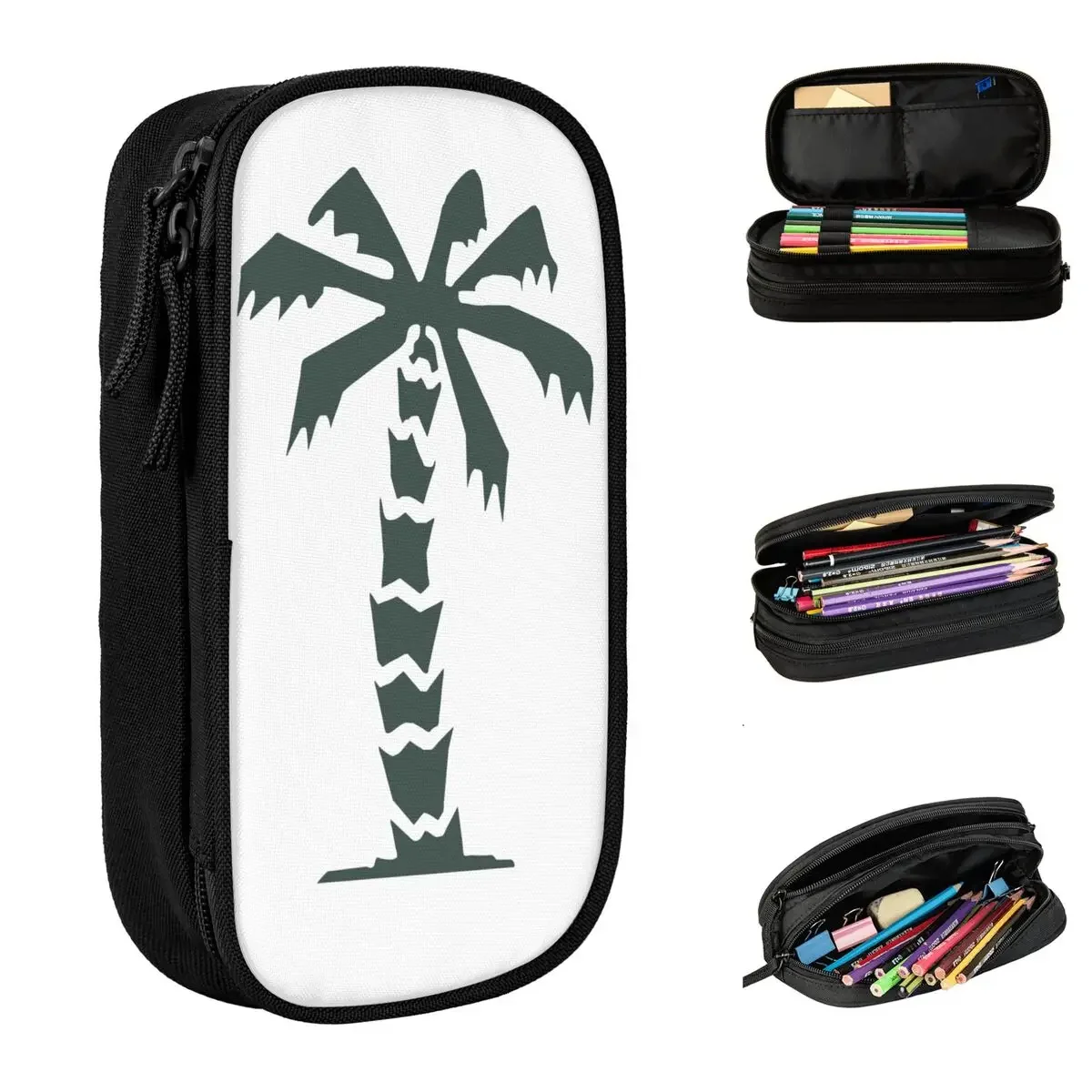 

Afrika Korps Palm Tree Pencil Cases Cute Pen Bags Girls Boys Large Storage Students School Gifts Pencilcases