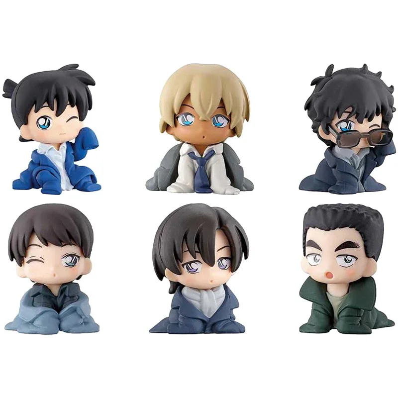 

Genuine Gacha Scale Model Sitting Position Detective Conan Furuya Rei Kudou Shinichi Action Figure Toys