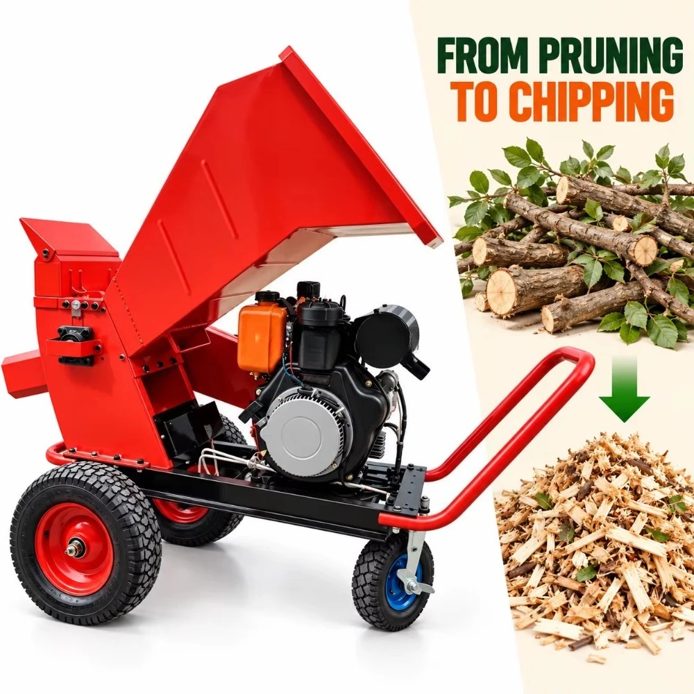 เครื่องย่อยกิ่งไม้ เครื่องย่อย - Garden Branch Shredder Wood Chipper บทวิจารณ์และราคา