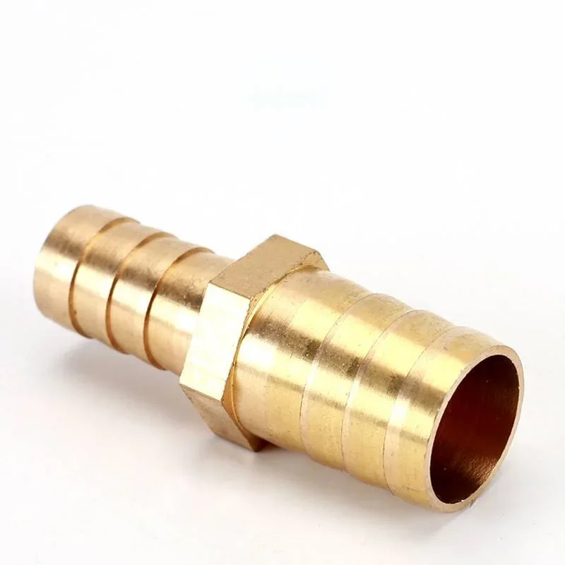 Brass 2 Way Barbed Pipe Fitting Reducer/Equals Straight Connector Pagoda Hose Barb OD 2.5 3 4 5 6 8 10 12 14 16-32mm