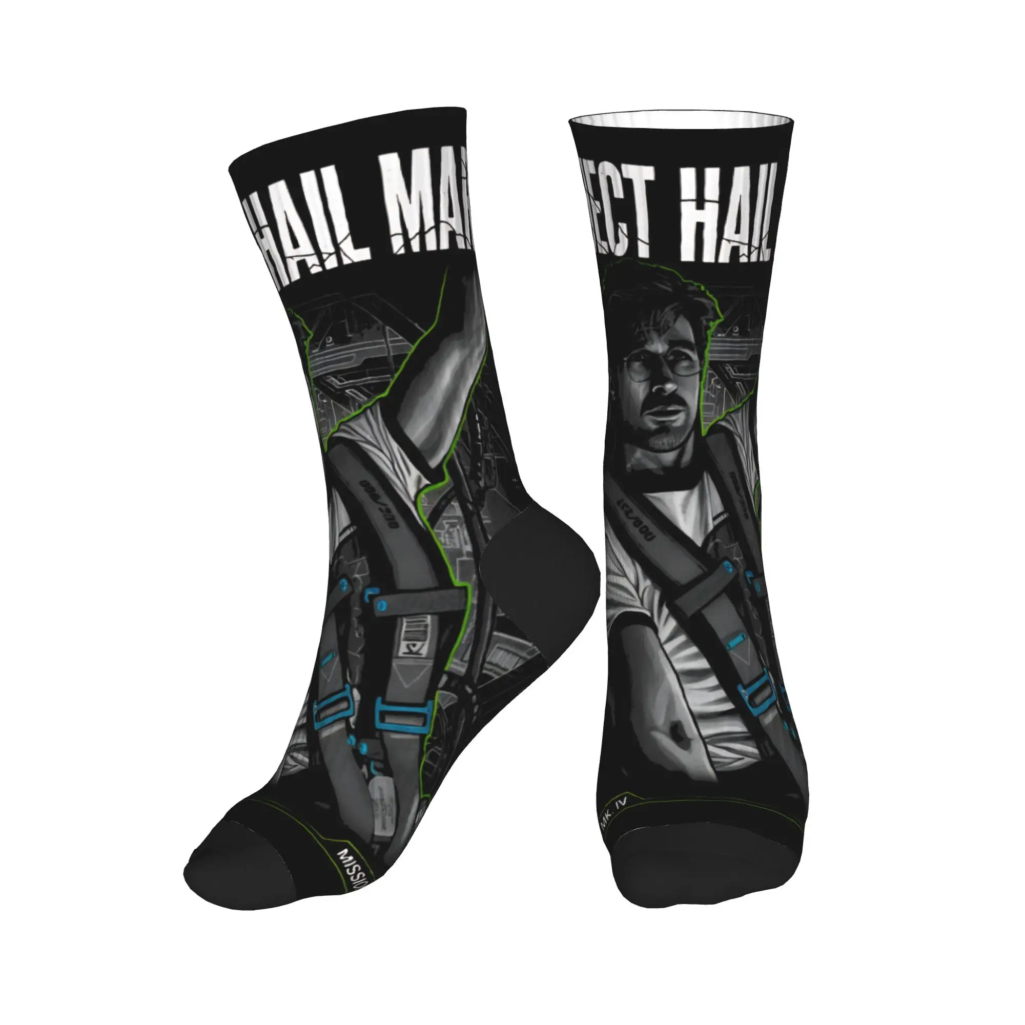 Men Socks Project Hail Mary Movie  Stockings Spring Fashion Medium Soft Socks Printed Skateboard Anti Skid Socks