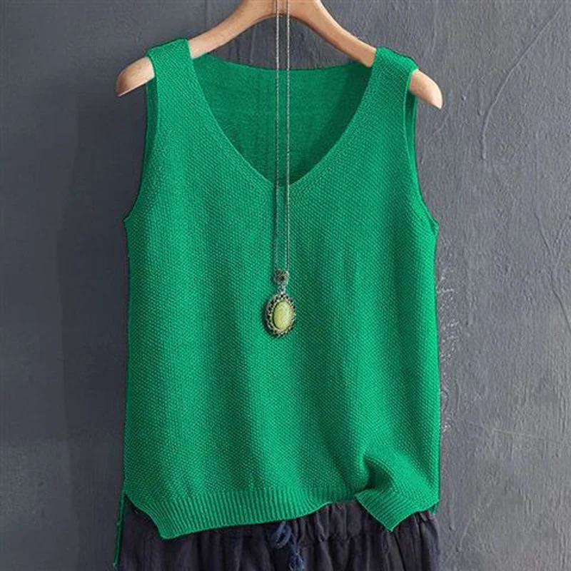 Summer New Solid Color Fashion Sleeveless Tanks Women High Street Casual Elegant Pullovers Ventilate Youth All-match Chic Tops