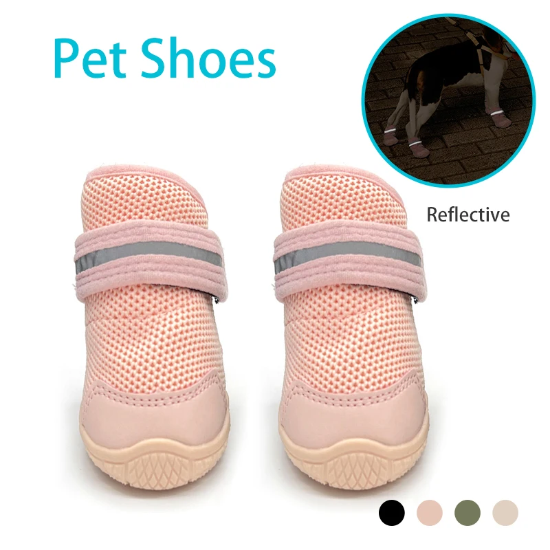 

Mesh Fabric Dog Shoes Comfortable Breathable Non Slip Outdoor Running Pet Sneakers Spring Autumn Soft Soles Puppy Boots For Dogs